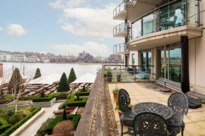 Terraced riverview apartment
